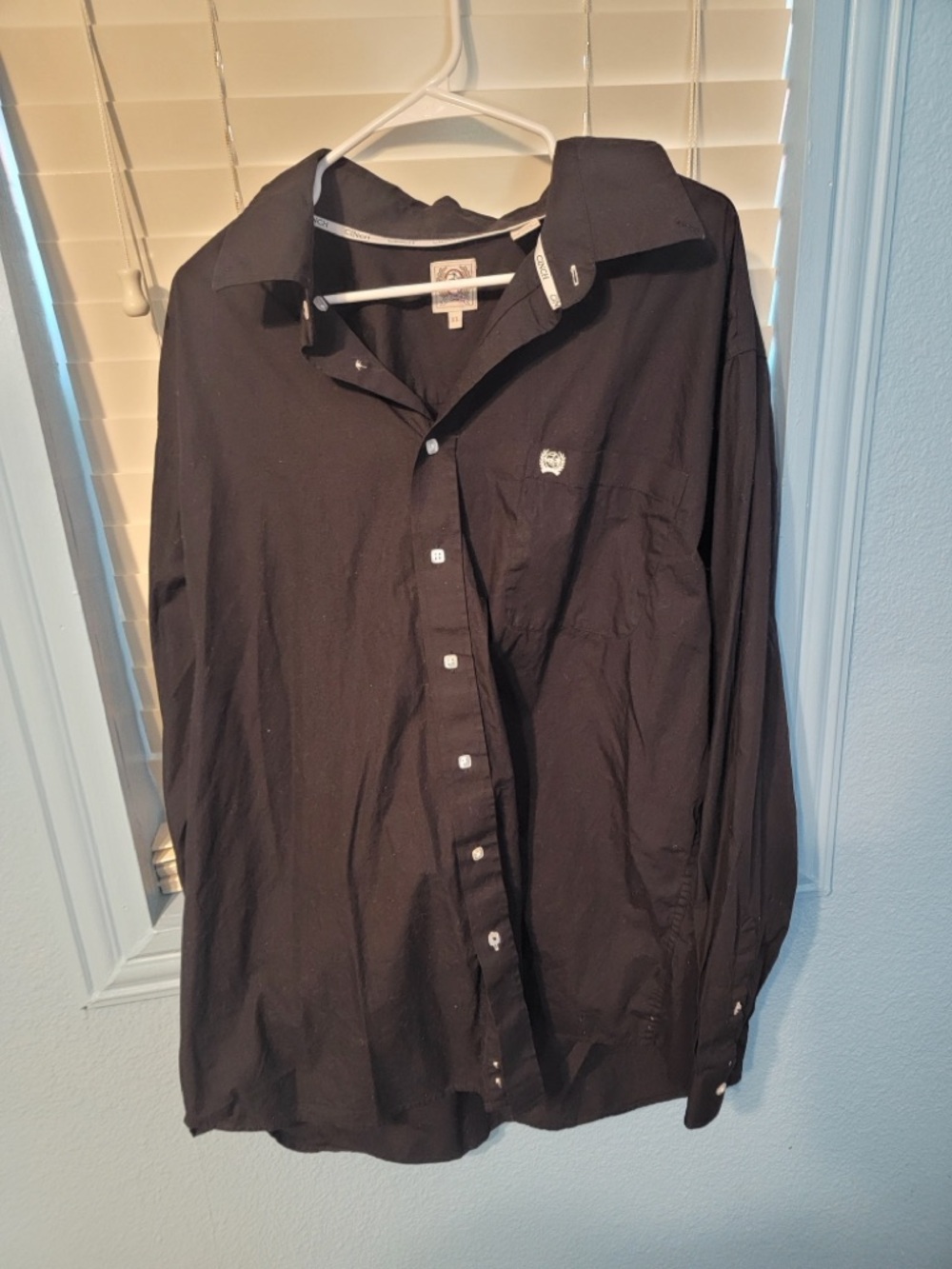 Cinch Black Long-Sleeve Button Shirt